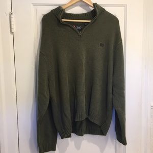 Green 1/4 Zip Sweater